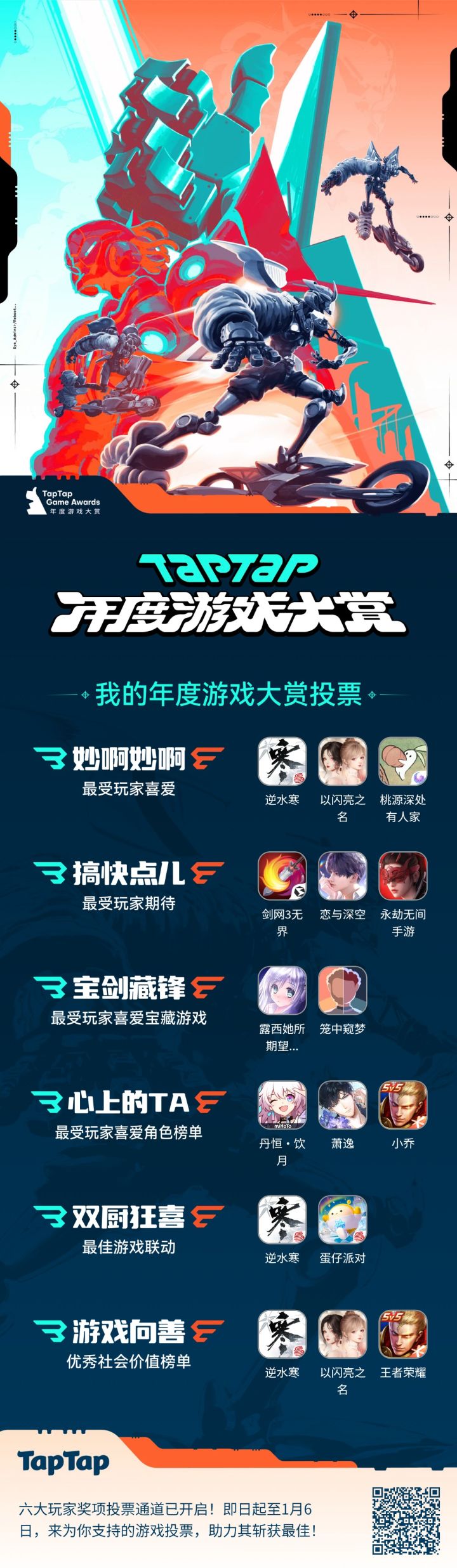 投票开启！2023TapTap年度游戏大截图