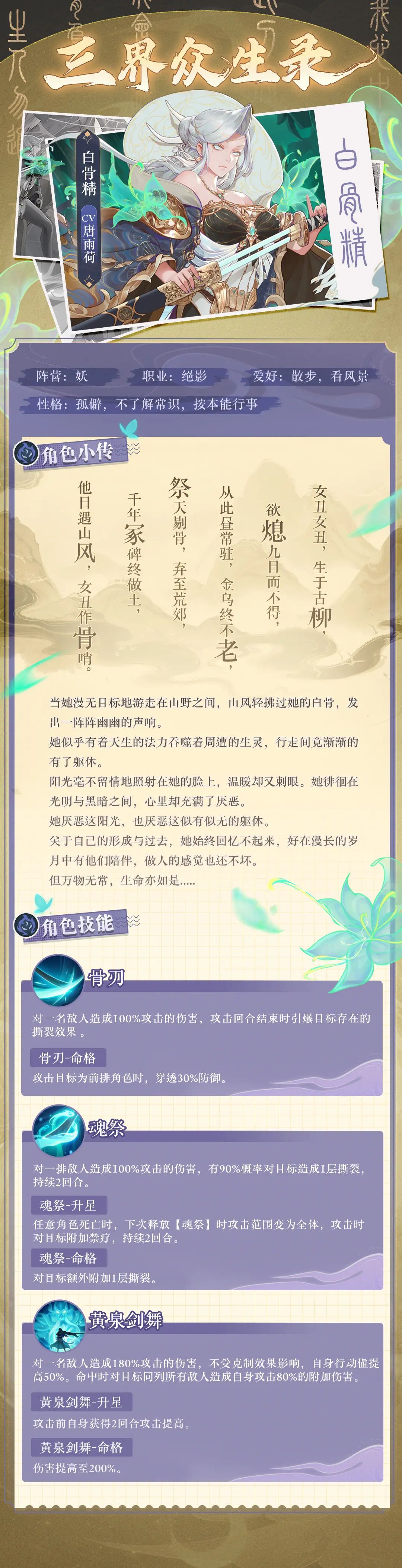 关于6.7官方号先发布出场角色白骨精问题 2