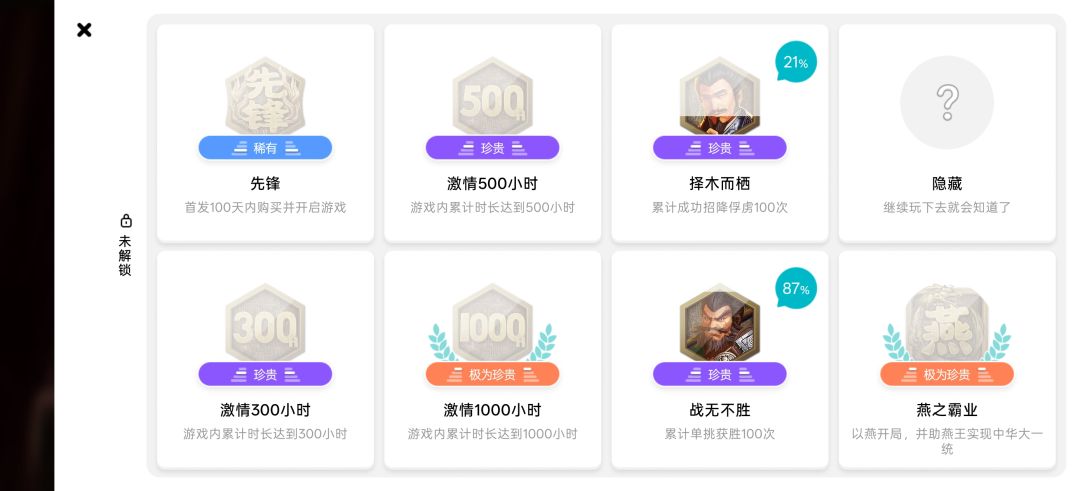 成就获取 2