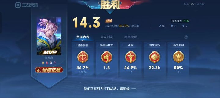 可以的 高渐离帅~听离歌 这个皮肤真的很帅截图