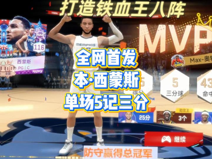 全网首发,本西蒙斯单场5记三分截图