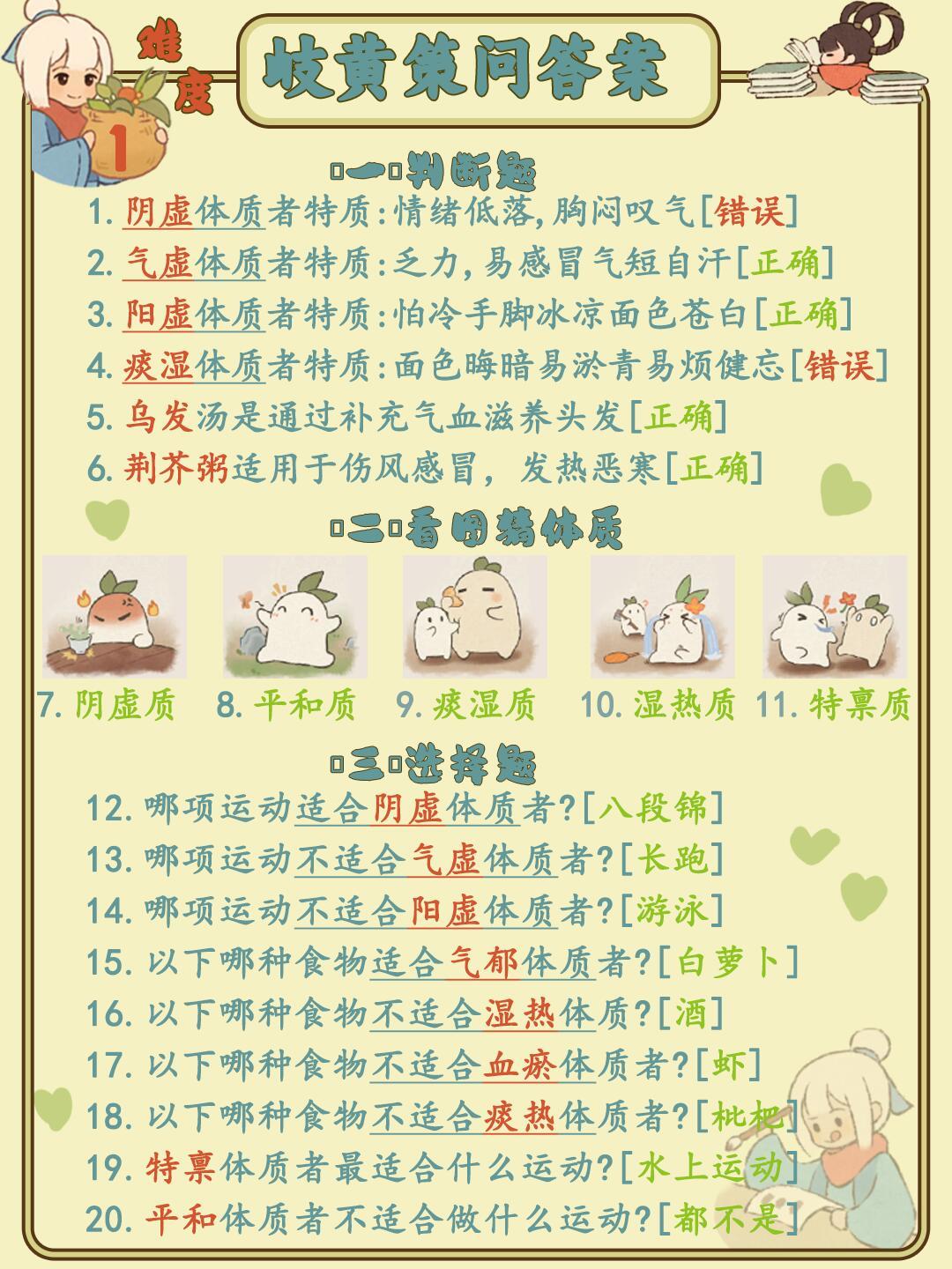 岐黄问策答案 1