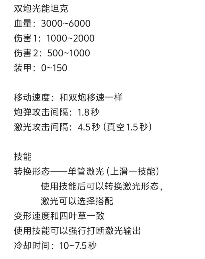 咱想出一个《双炮光能坦克》截图