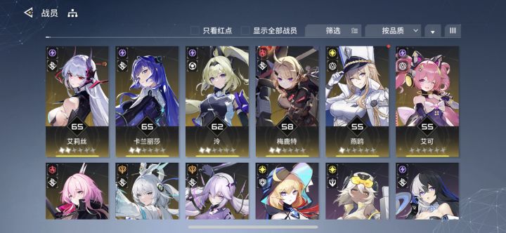 各位大佬能否看看,给个配队的建议。截图