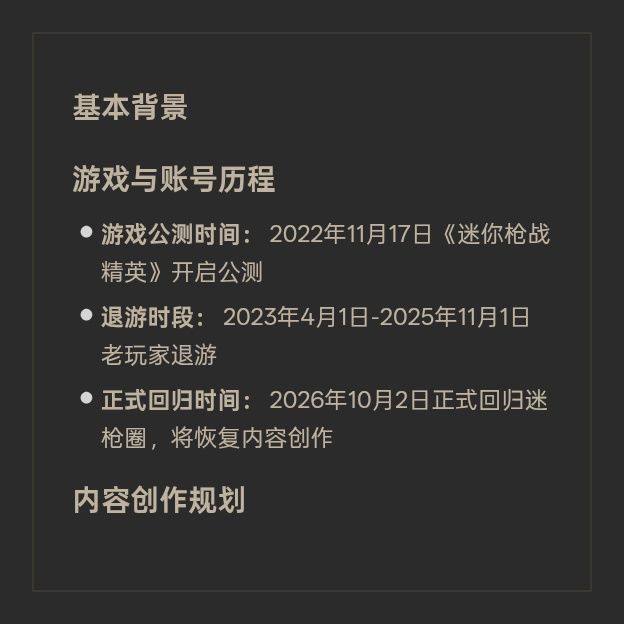 关于“迷你枪战精英”回归公告 4