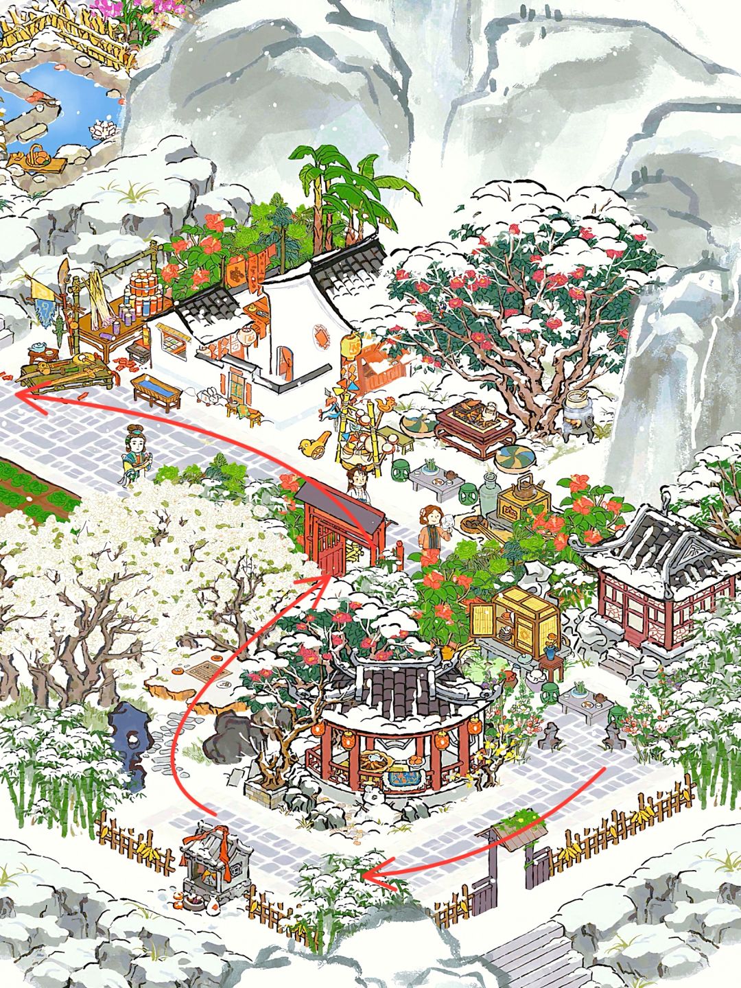 白雪镇|祭灶塘|用油树林通路的民宅小院儿 1