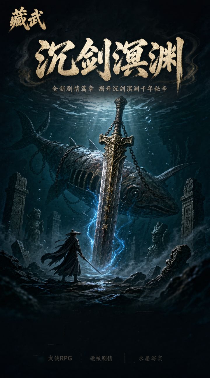 巨鲸骨下寻遗剑,牌楼深处未归人。截图