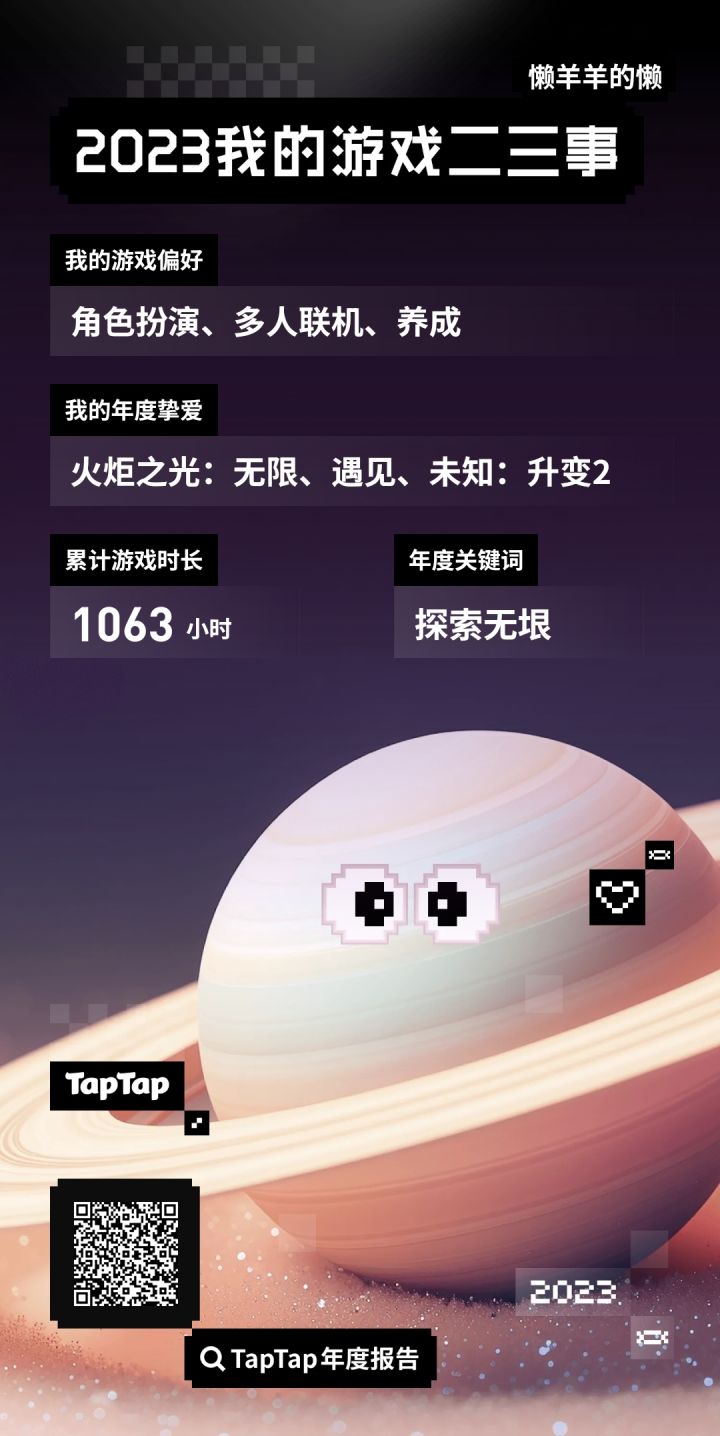 我的taptap年度报告截图