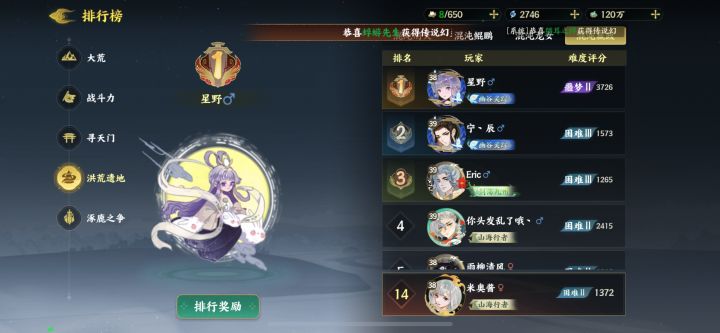 新区洪荒和逐鹿都能高名次 战斗力差很多截图