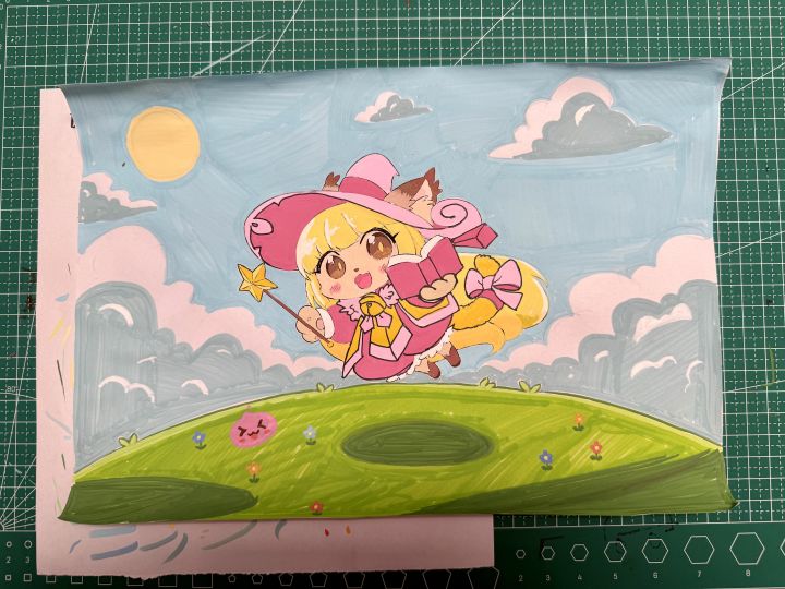 「卡普拉的魔法涂鸦间」儿子画一半我画一半截图