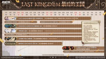 活动日历 | LAST KINGDOM 最后的王国