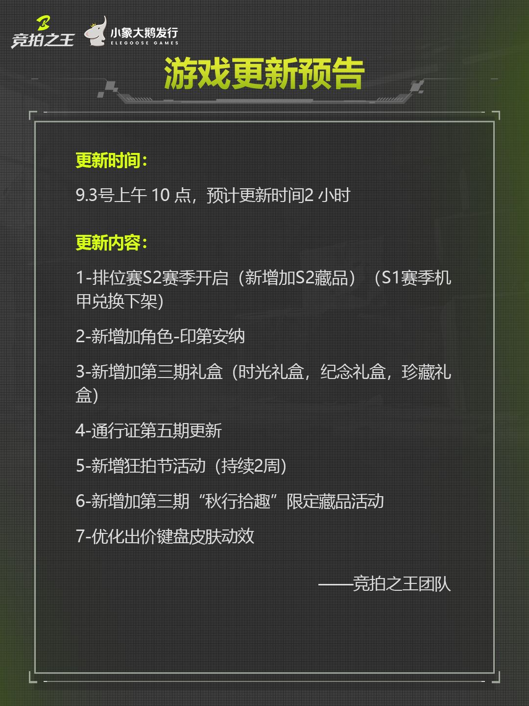 游戏更新预告 1