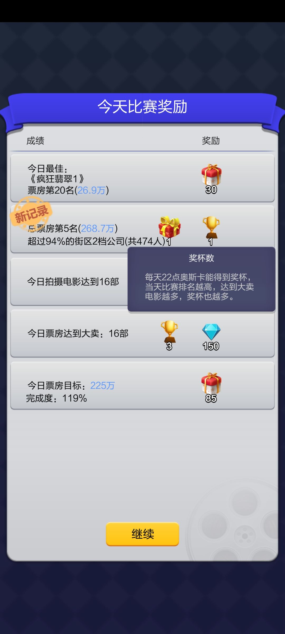 求助:我得了奖杯,怎么在个人资料里面奖杯为0 3
