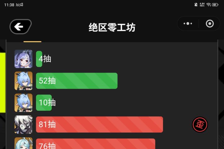 小保底5发出橘福福截图