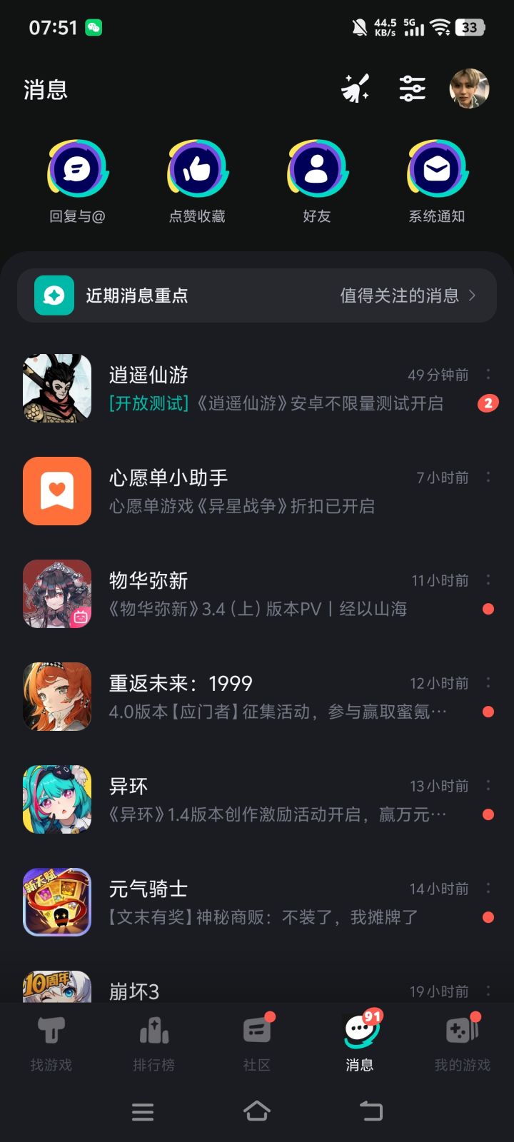 出bug了? 咋突然直接显示这么多消息😨截图