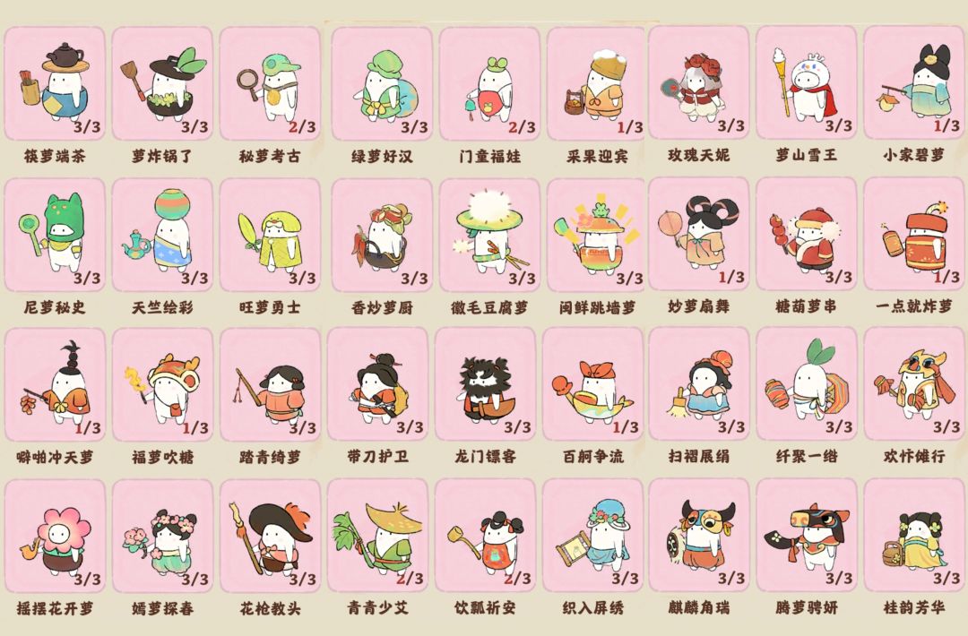 官方有没有考虑出个萝卜装扮图鉴 3