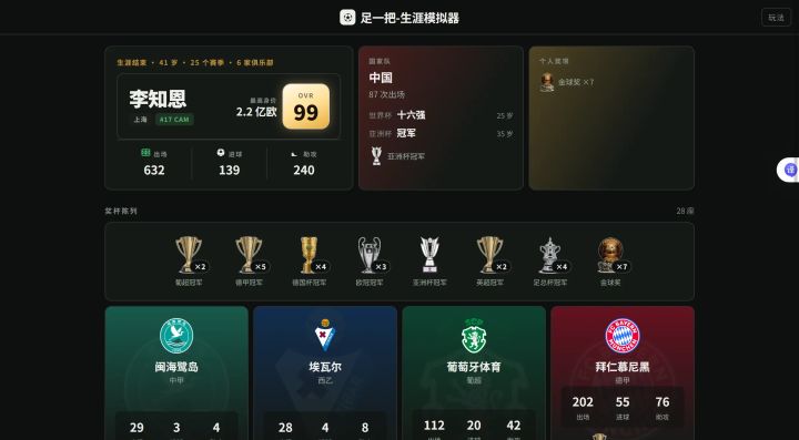 【足球生涯模拟器】手机版截图