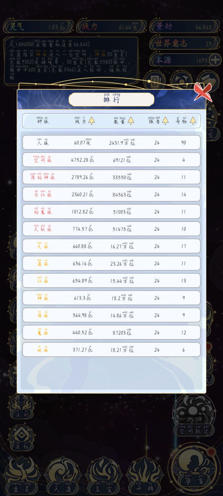 我这要怎么玩下去,怎么培养其它种族。截图