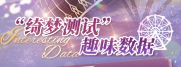 乐园布告栏丨“绮梦测试”趣味数据
