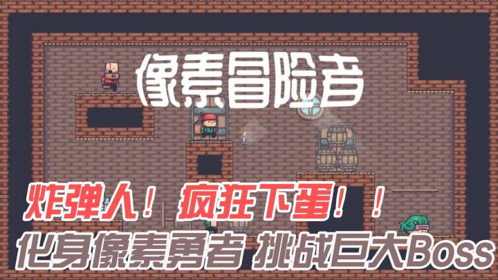 【鸡哥探游】经典像素风格，轻松冒险单机游戏，挑战巨大Boss，一箩筐炸弹决胜负！截图