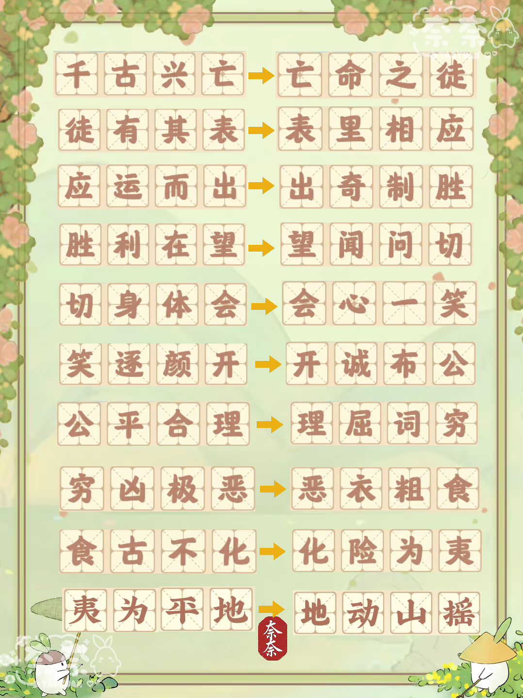 桃源 | 妙语诗才· 成语接龙全部答案❗截图