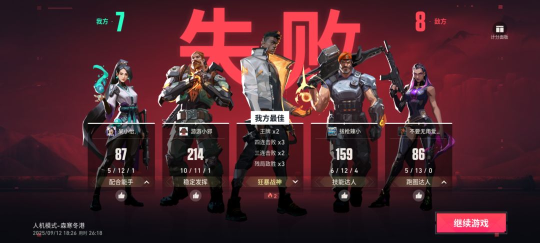 手感与队友不可兼得 2