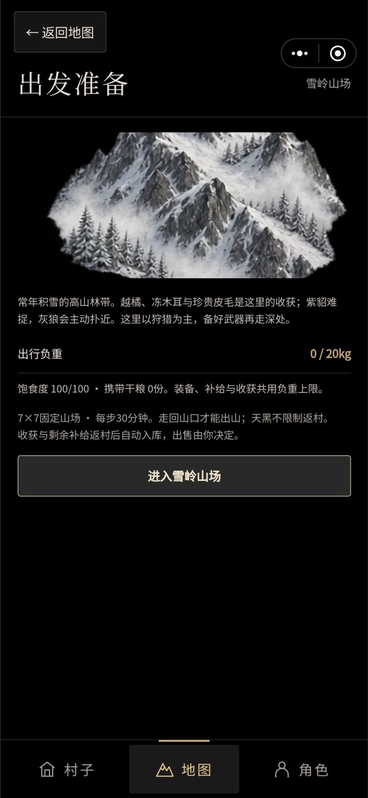 在哪里装备武器,粮食啥的截图