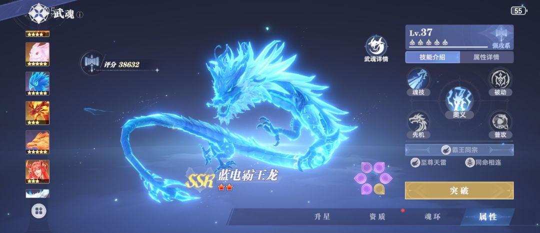 今天随机ssr出了蓝龙 2