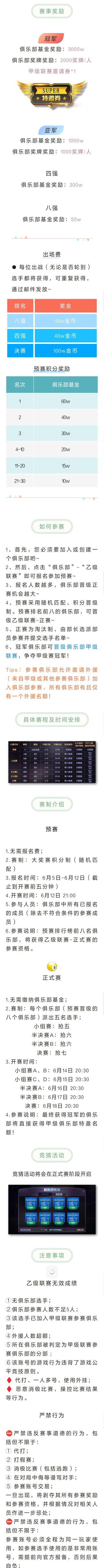 俱乐部乙级联赛细则