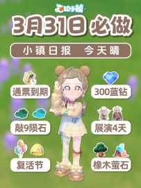 3月31日 通票到期 300蓝钻 敲9陨石 展演4天