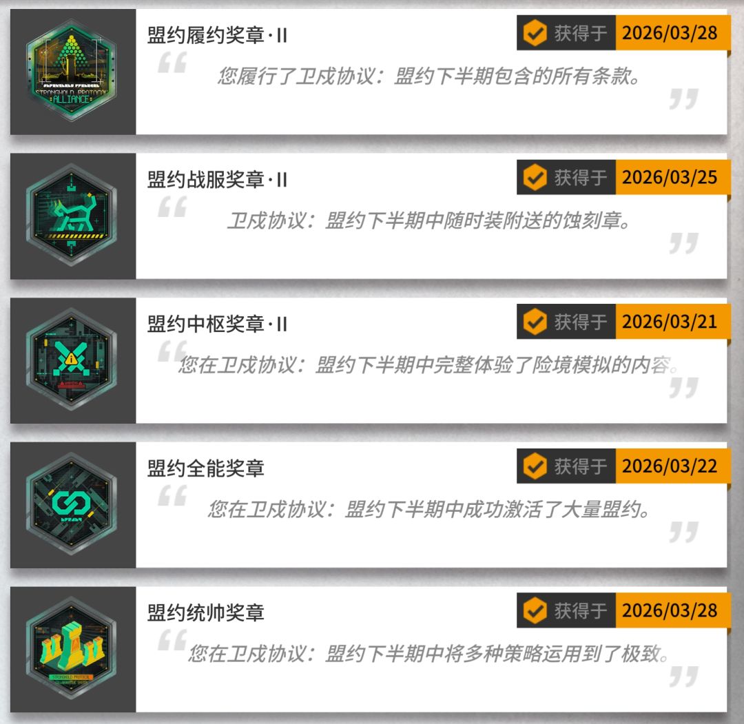 【记录】卫戍协议完赛 2