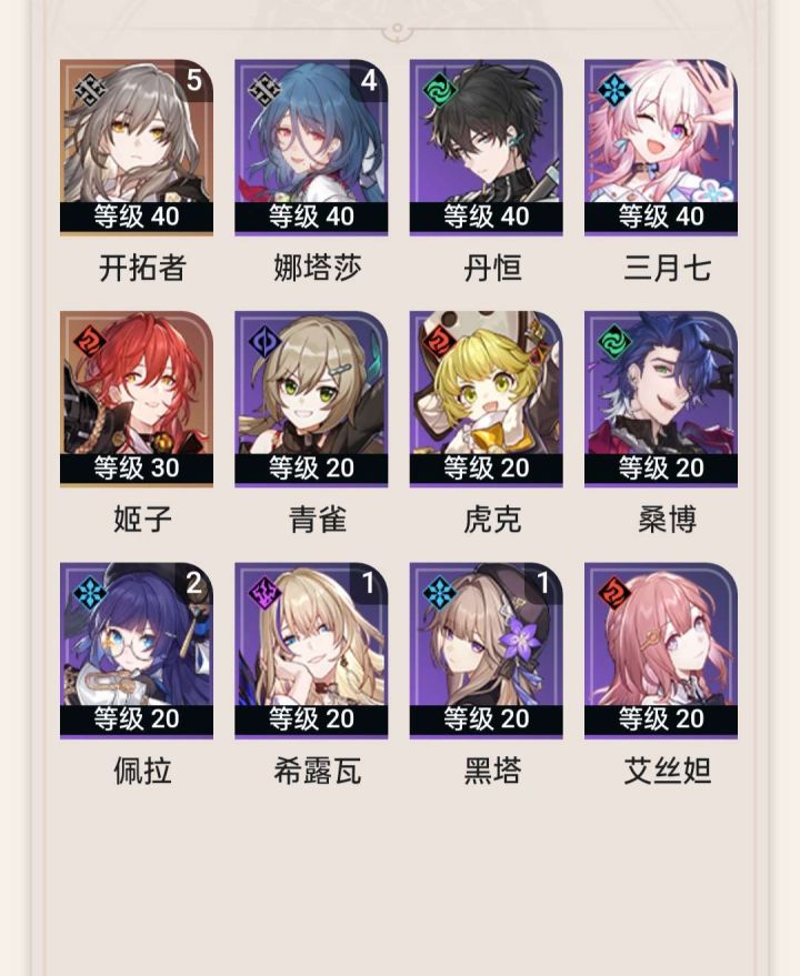 求大佬配队 那几个是必练的截图