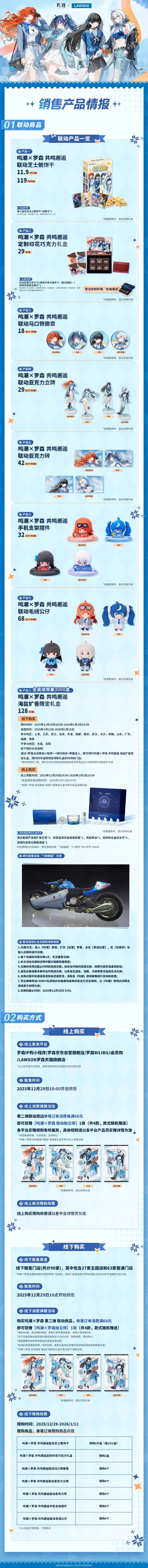 鸣潮×罗森联动,礼盒限量3000盒😅👍 2