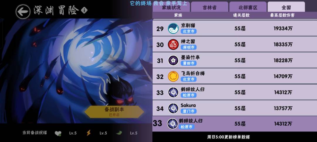 五区鹤辞故人归招人 稳定55+ 1