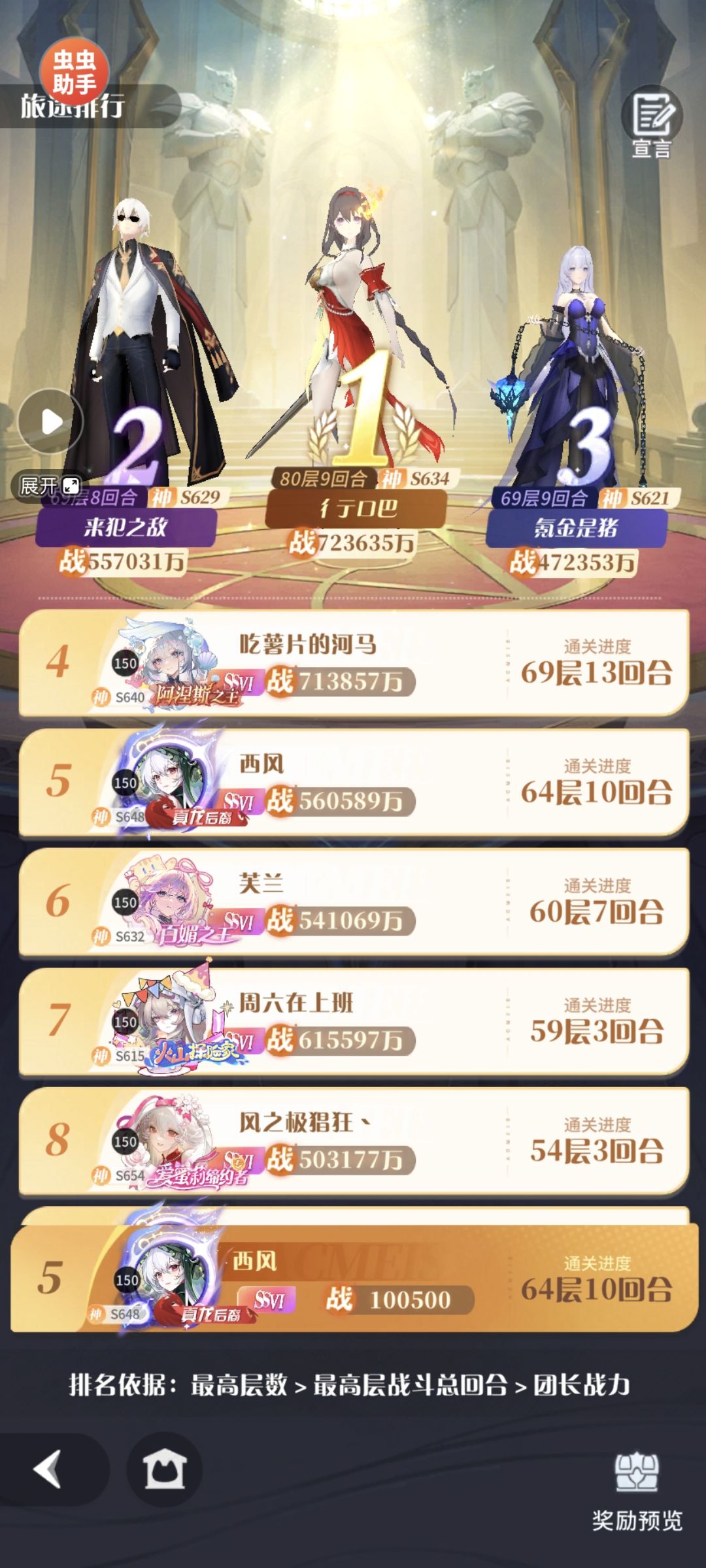 [回廊攻略]命运回廊60-62西风流打法截图