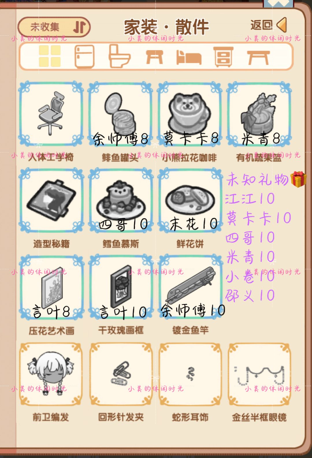 ✨最全NPC送礼及攻略 | 我的休闲时光 3