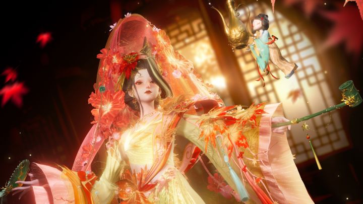 全新4.4版本|五星套装「枫色入盏」实机展示!截图
