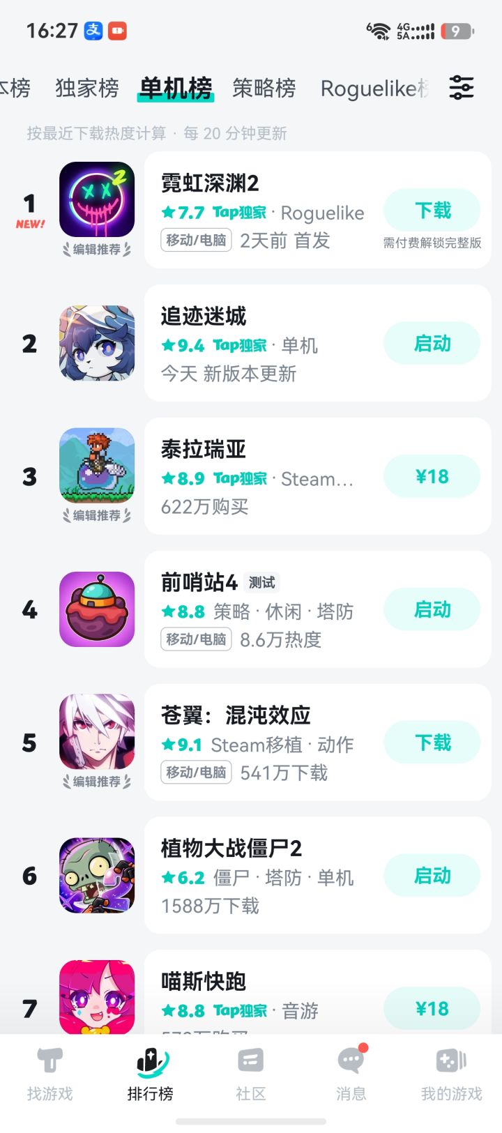 把遗忘之海送进单机榜,不坑后来人截图