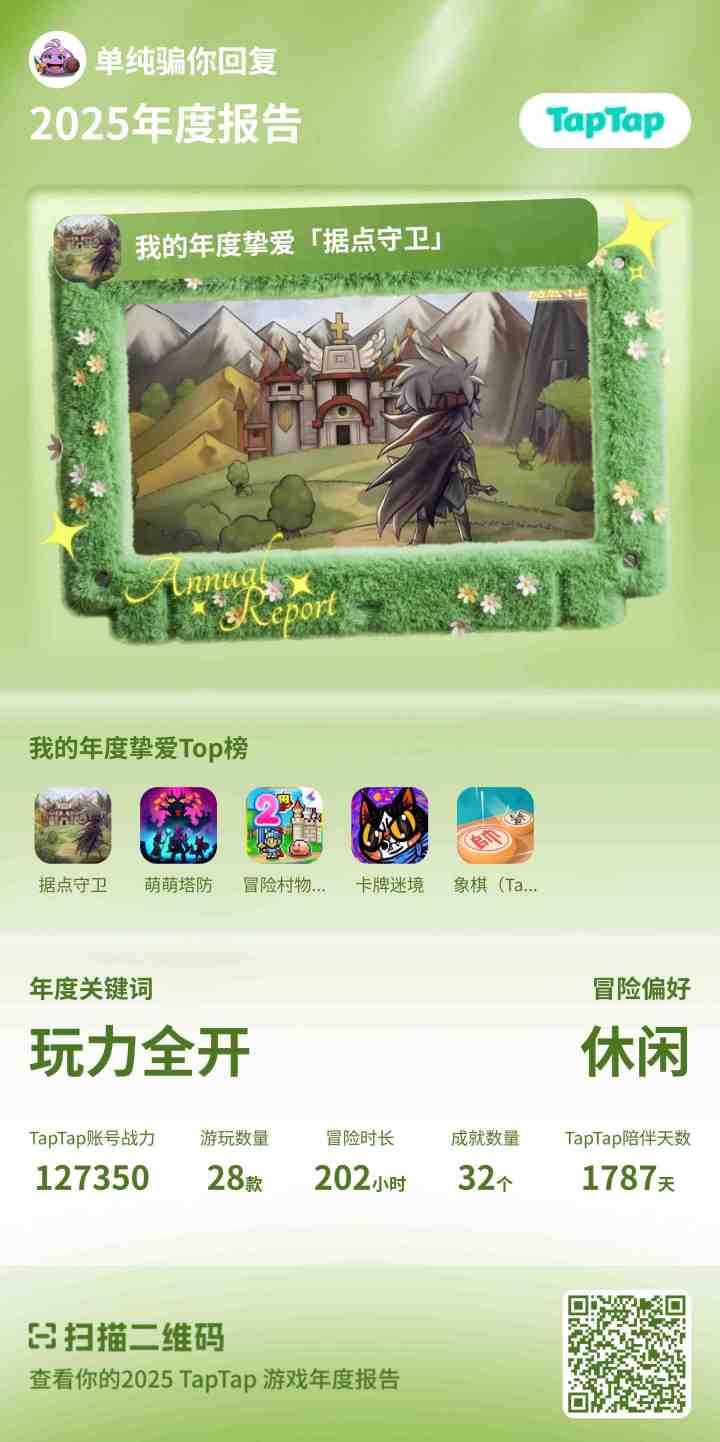 感谢taptap的陪伴截图