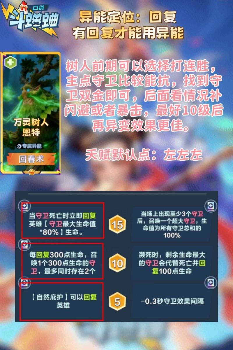 异能·万灵树人恩特 玩法讲解 以及代码分享 2