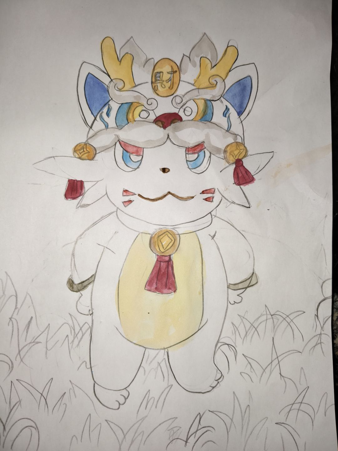 幻兽帕鲁绘画捣蛋猫来了。 2