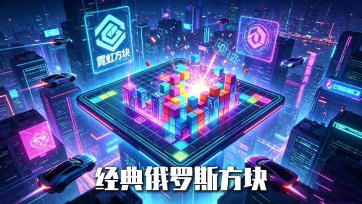 谁说俄罗斯方块已经过时,《霓虹方块》把消除玩成了赛博大片截图