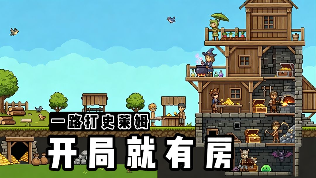 开局就有房了❗放置打史莱姆和僵尸❓截图