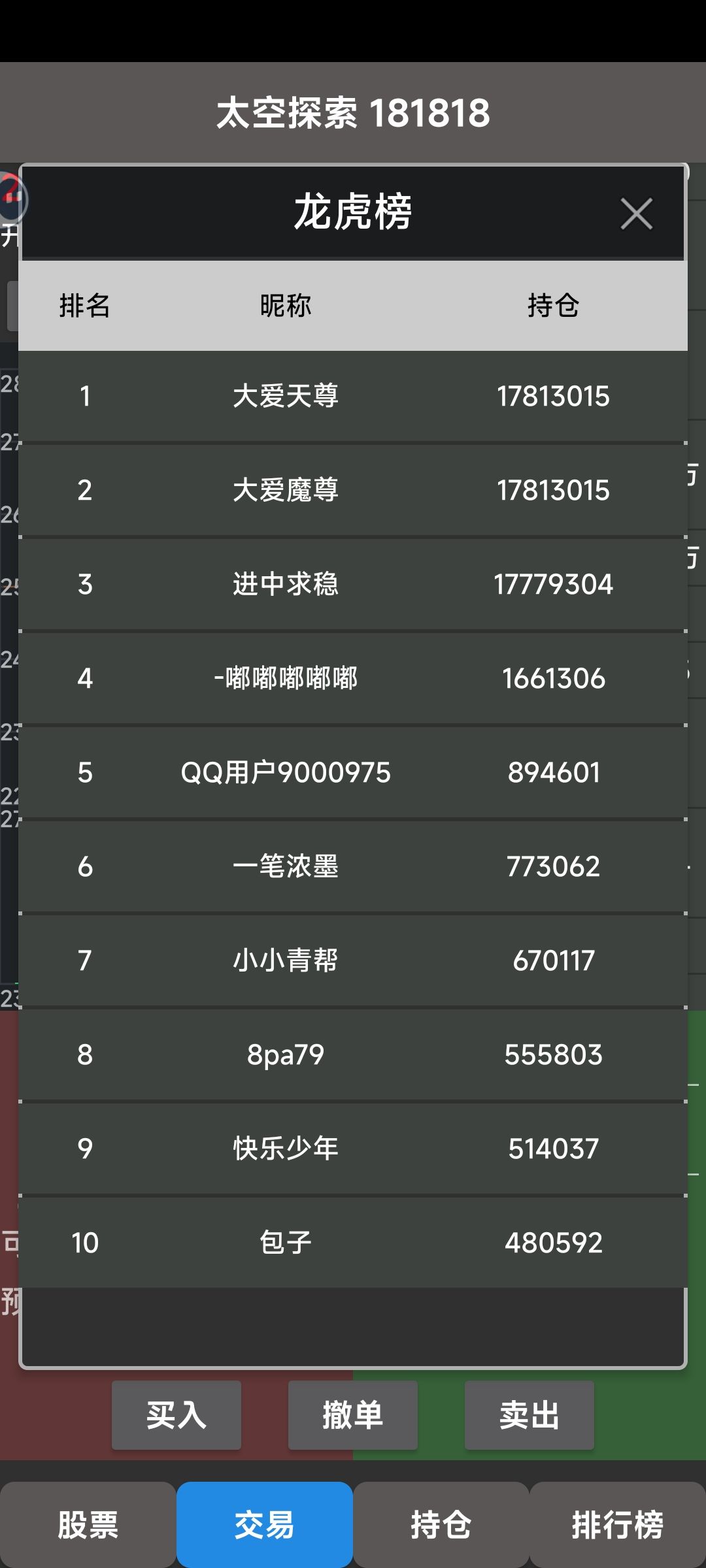 真实炒股游戏笔记截图