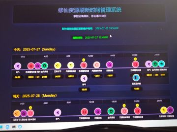 做了个网页的修仙2资源刷新时间轴,网址看图