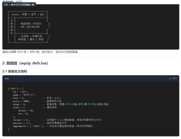 一个类LOL带有合成树的装备商店系统文档