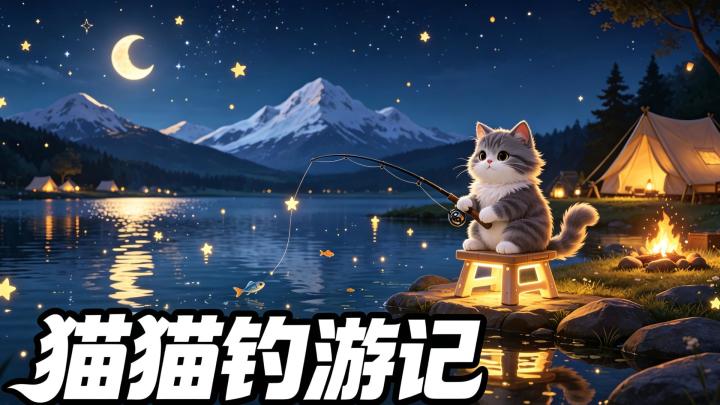 挂机就能玩,被这只钓鱼小猫治愈了截图