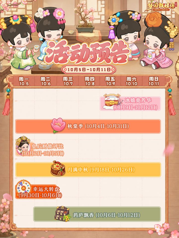 【兑换码】活动新讯丨云淡轻风来,宫苑活动续暖意截图