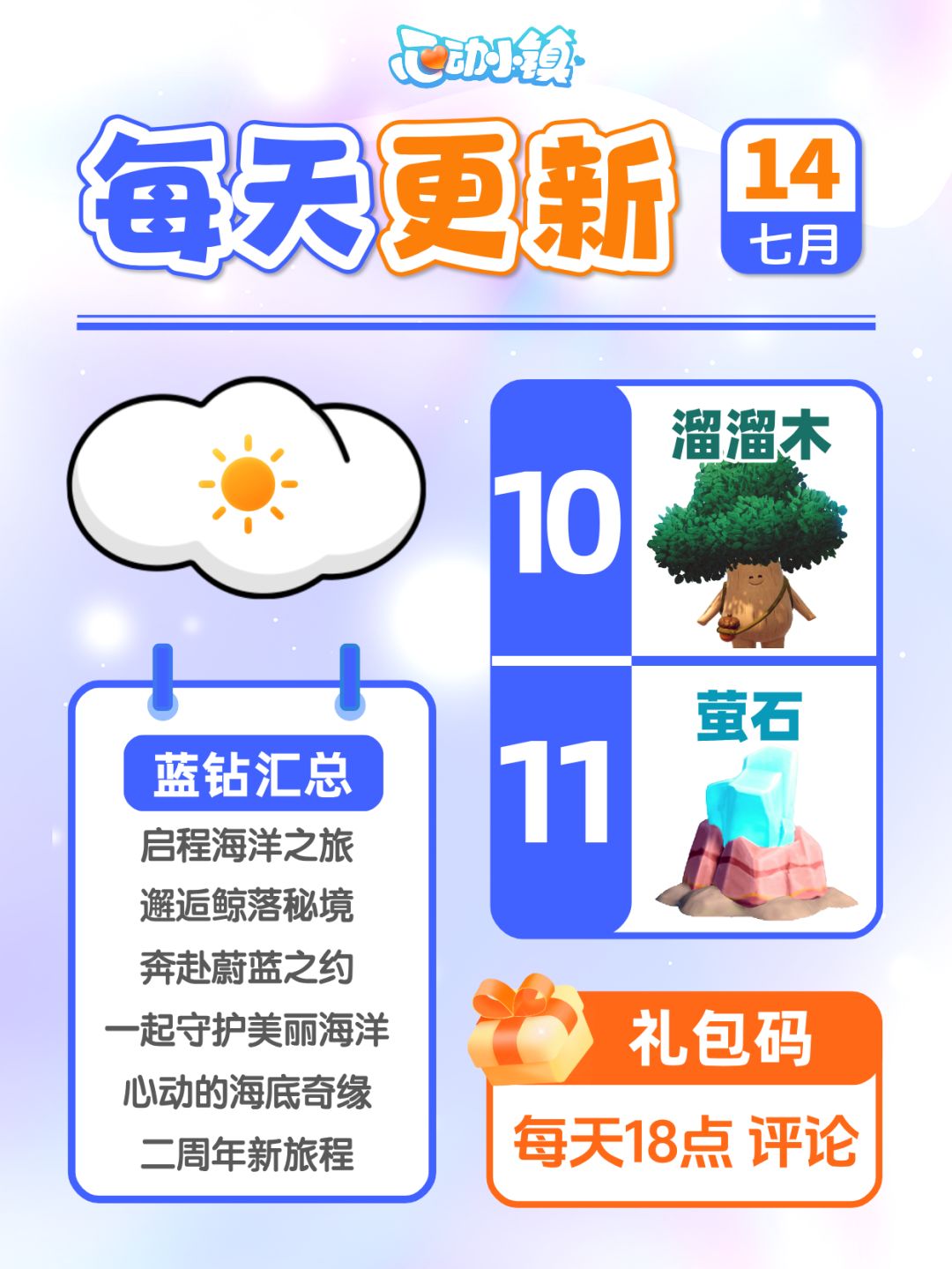7月14日小镇日报溜溜木萤石兑换码 每日更新截图