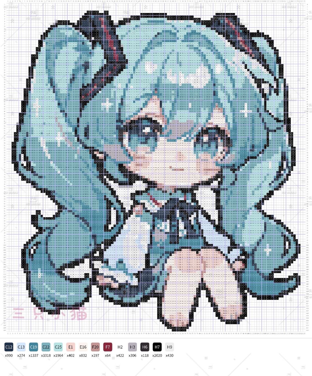 拼豆开工🥳!Q版初音就位,来参加大赛咯 2